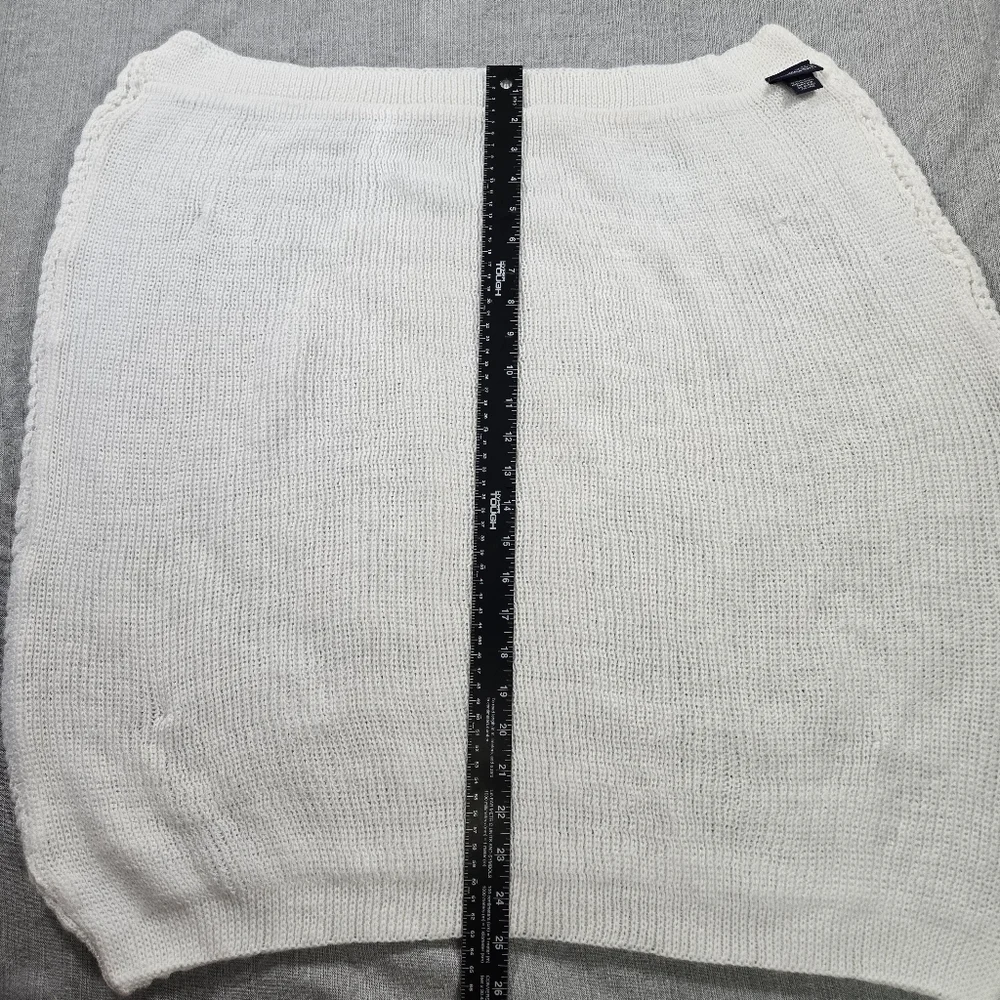 Knitwear By Anastasia White Knit Square Shawl Scarf Made In Israel Textured EUC